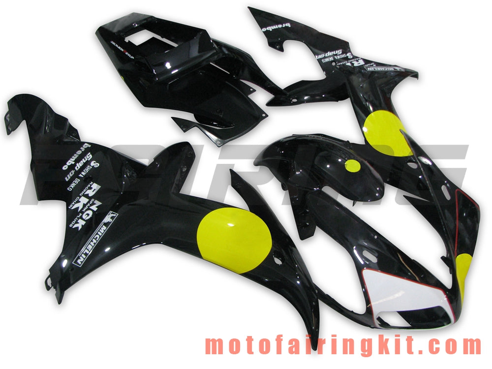 Fairing Kits Fit for YZF-1000 R1 2002 2003 YZF 1000 R1 02 03 Plastic ABS Injection Mold Complete Motorcycle Body Aftermarket Bodywork Frame (Black & Yellow) B037