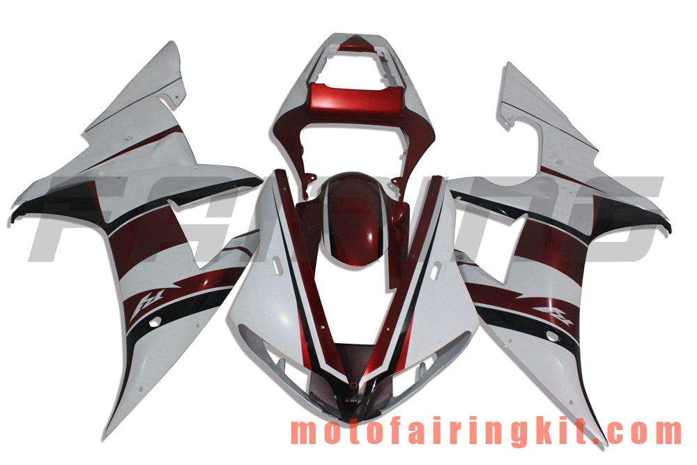 Fairing Kits Fit for YZF-1000 R1 2002 2003 YZF 1000 R1 02 03 Plastic ABS Injection Mold Complete Motorcycle Body Aftermarket Bodywork Frame (White & Red) B039