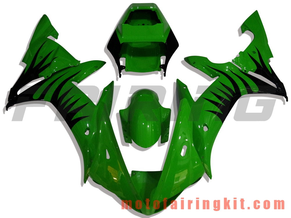 Kits de carenado aptos para YZF-1000 R1 2002 2003 YZF 1000 R1 02 03 Molde de inyección de plástico ABS Carrocería completa para motocicleta Marco de carrocería de posventa (verde y negro) B040