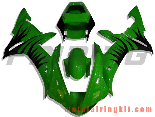 Fairing Kits Fit for YZF-1000 R1 2002 2003 YZF 1000 R1 02 03 Plastic ABS Injection Mold Complete Motorcycle Body Aftermarket Bodywork Frame (Green & Black) B040