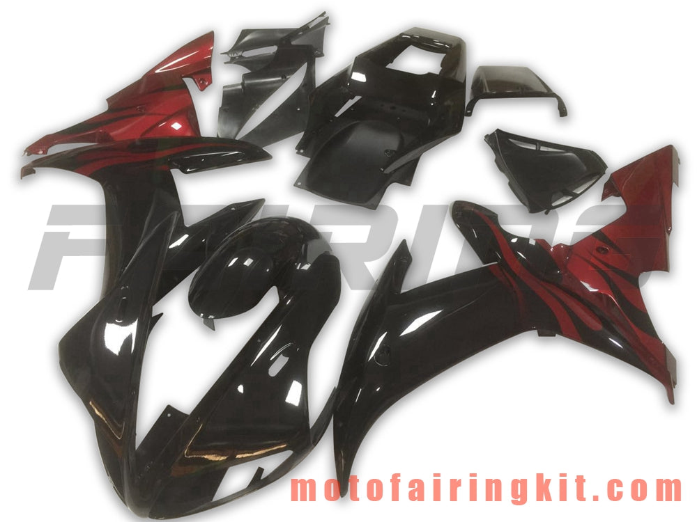 Fairing Kits Fit for YZF-1000 R1 2002 2003 YZF 1000 R1 02 03 Plastic ABS Injection Mold Complete Motorcycle Body Aftermarket Bodywork Frame (Black & Red) B043