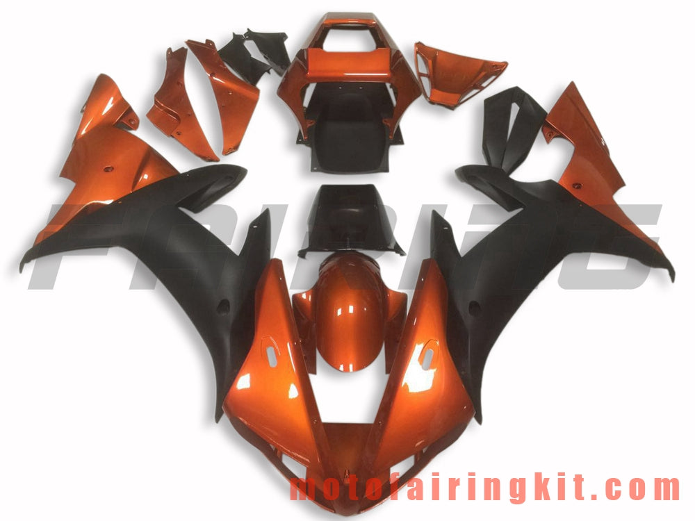 Fairing Kits Fit for YZF-1000 R1 2002 2003 YZF 1000 R1 02 03 Plastic ABS Injection Mold Complete Motorcycle Body Aftermarket Bodywork Frame (Orange & Black) B045