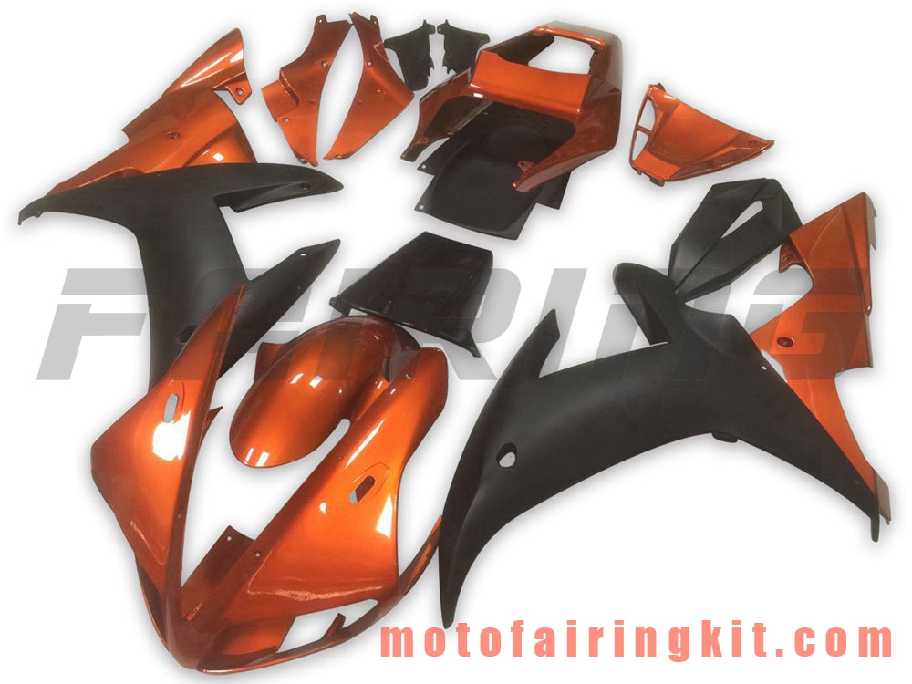 Fairing Kits Fit for YZF-1000 R1 2002 2003 YZF 1000 R1 02 03 Plastic ABS Injection Mold Complete Motorcycle Body Aftermarket Bodywork Frame (Orange & Black) B045