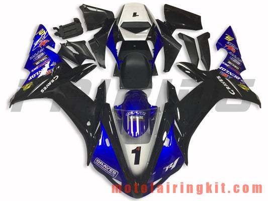 Fairing Kits Fit for YZF-1000 R1 2002 2003 YZF 1000 R1 02 03 Plastic ABS Injection Mold Complete Motorcycle Body Aftermarket Bodywork Frame (Black & Blue) B048