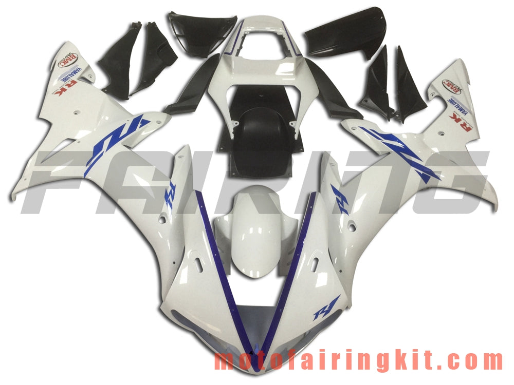 Fairing Kits Fit for YZF-1000 R1 2002 2003 YZF 1000 R1 02 03 Plastic ABS Injection Mold Complete Motorcycle Body Aftermarket Bodywork Frame (White & Blue) B049