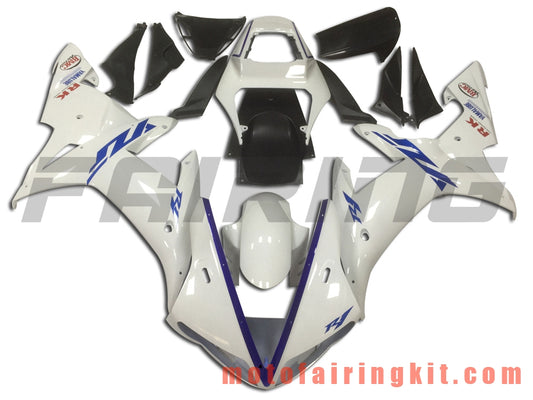 フェアリングキット YZF-1000 R1 2002 2003 YZF 1000 R1 02 03 プラスチック ABS 射出成形 完全なオートバイボディ アフターマーケットボディワークフレーム (ホワイト &amp; ブルー) B049