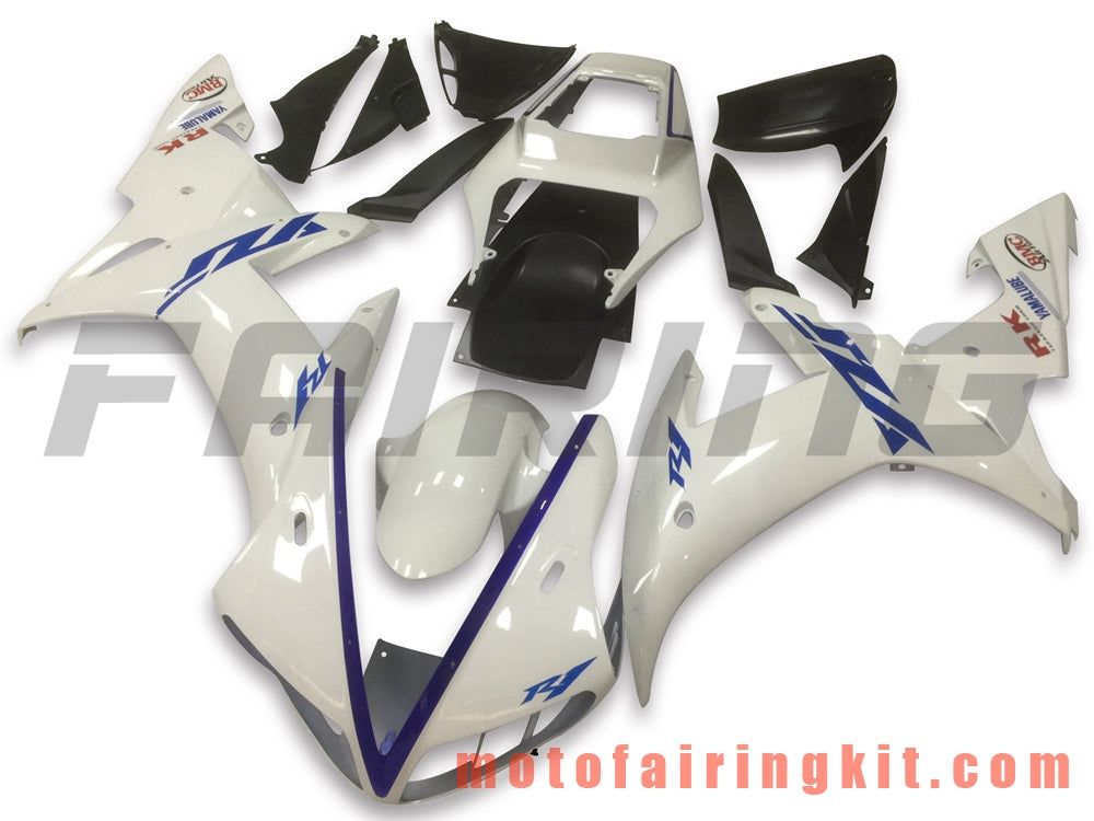 Fairing Kits Fit for YZF-1000 R1 2002 2003 YZF 1000 R1 02 03 Plastic ABS Injection Mold Complete Motorcycle Body Aftermarket Bodywork Frame (White & Blue) B049