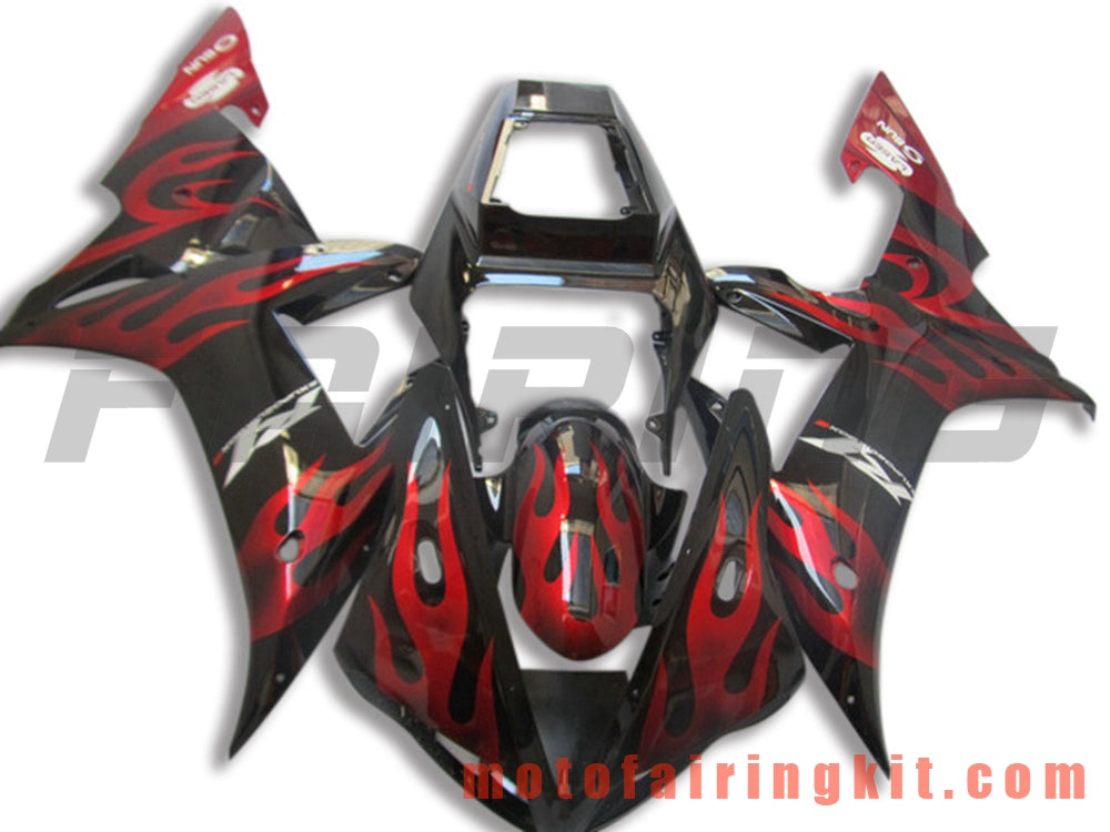 Fairing Kits Fit for YZF-1000 R1 2002 2003 YZF 1000 R1 02 03 Plastic ABS Injection Mold Complete Motorcycle Body Aftermarket Bodywork Frame (Black & Red) B052