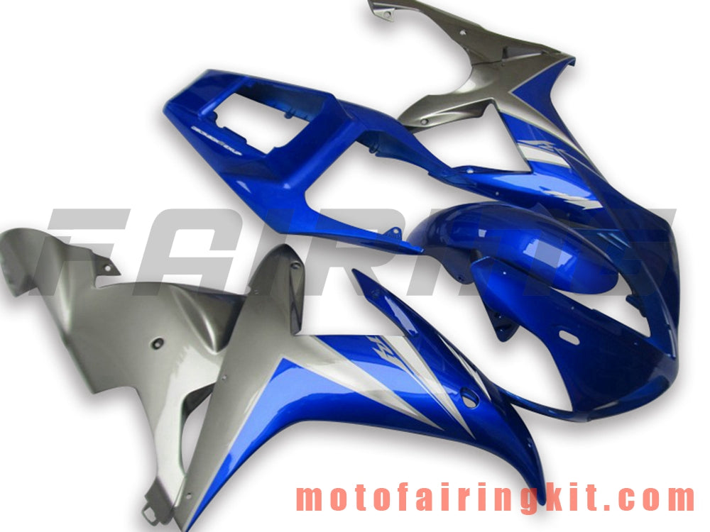 Fairing Kits Fit for YZF-1000 R1 2002 2003 YZF 1000 R1 02 03 Plastic ABS Injection Mold Complete Motorcycle Body Aftermarket Bodywork Frame (Blue & Silver) B060