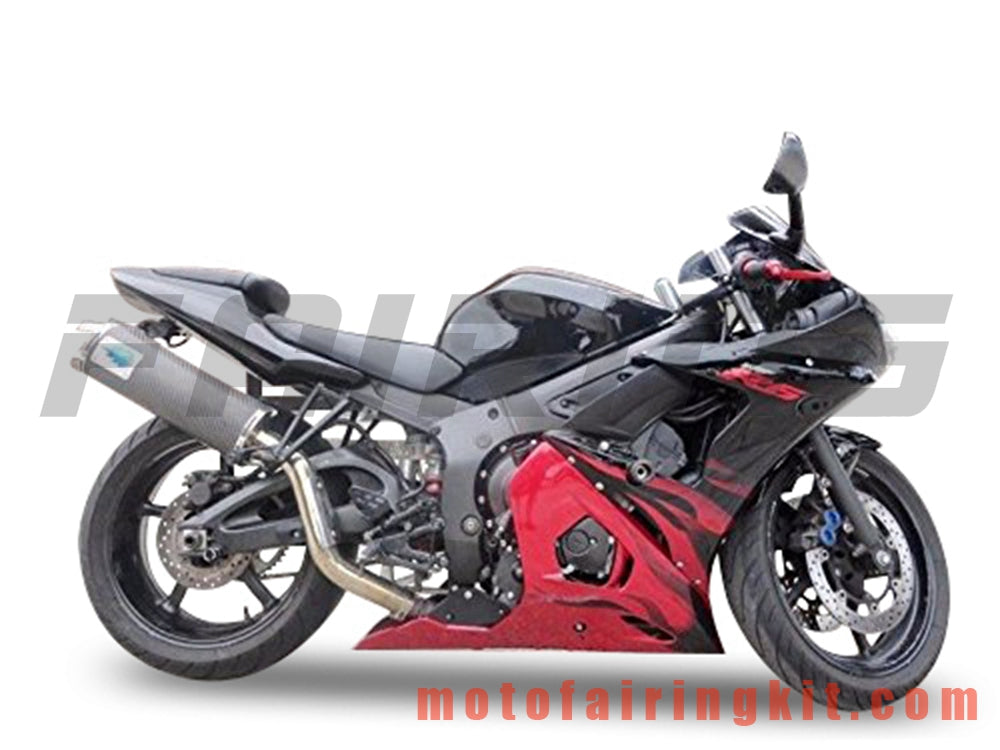 フェアリングキット YZF-1000 R1 2002 2003 YZF 1000 R1 02 03 プラスチック ABS 射出成形 完全なオートバイボディ アフターマーケットボディワークフレーム (ブラック &amp; レッド) B065