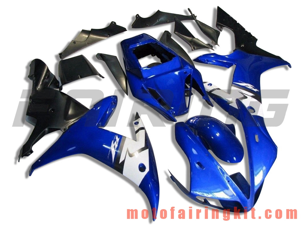 フェアリングキット YZF-1000 R1 2002 2003 YZF 1000 R1 02 03 プラスチック ABS 射出成形 完全なオートバイボディ アフターマーケットボディワークフレーム (ブルー &amp; ホワイト) B066