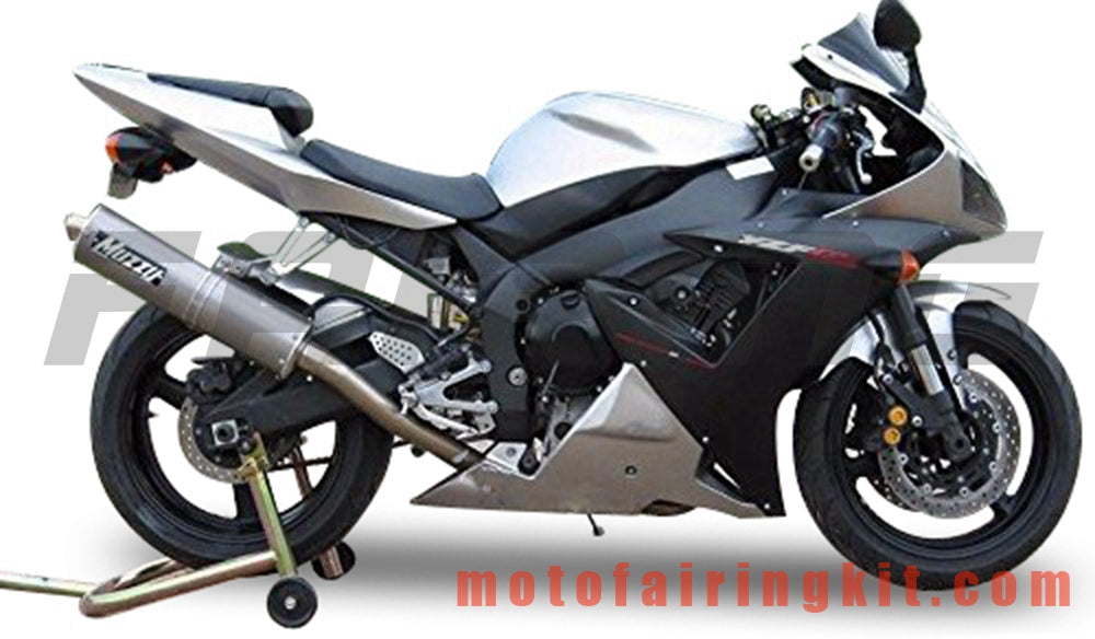 Fairing Kits Fit for YZF-1000 R1 2002 2003 YZF 1000 R1 02 03 Plastic ABS Injection Mold Complete Motorcycle Body Aftermarket Bodywork Frame (Silver & Black) B067