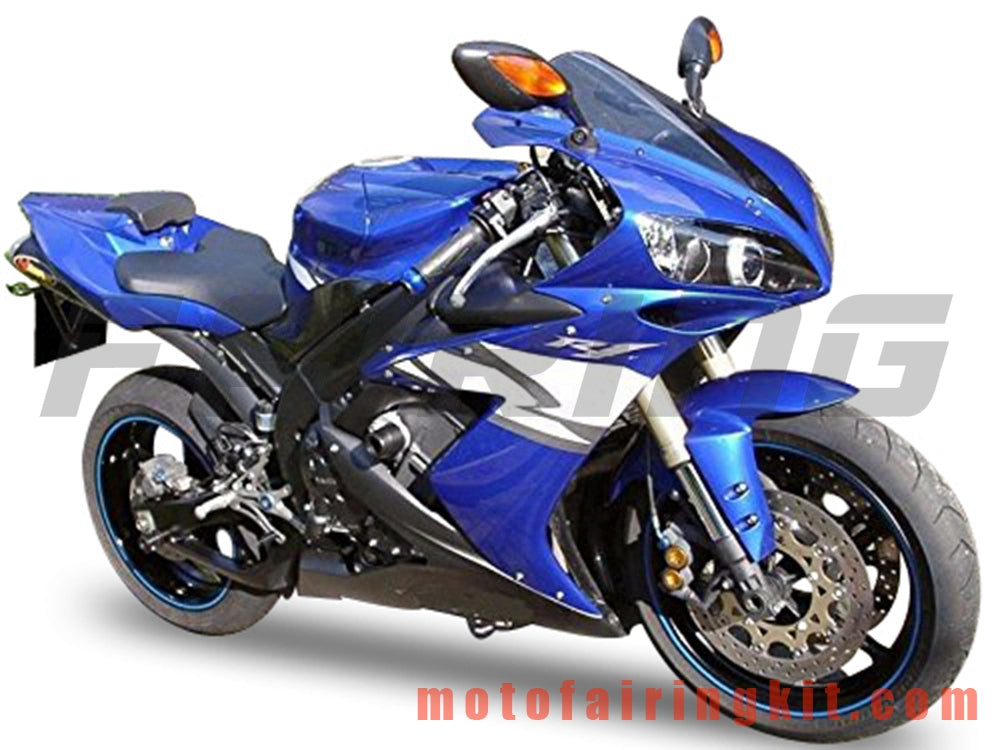 フェアリングキット YZF-1000 R1 2002 2003 YZF 1000 R1 02 03 プラスチック ABS 射出成型 完全なオートバイボディ アフターマーケットボディワークフレーム (ブルー &amp; ホワイト) B070