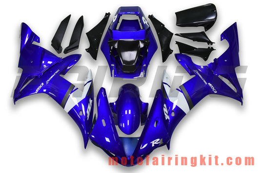 Fairing Kits Fit for YZF-1000 R1 2002 2003 YZF 1000 R1 02 03 Plastic ABS Injection Mold Complete Motorcycle Body Aftermarket Bodywork Frame (Blue) B072