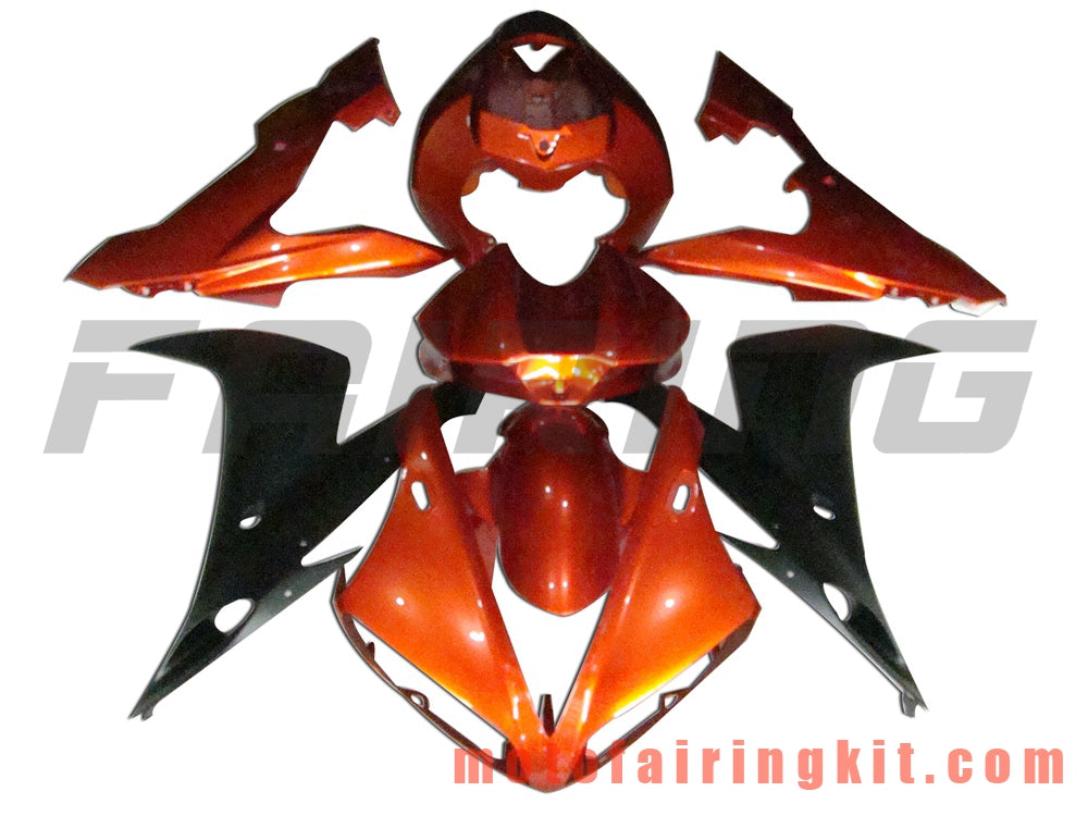 Fairing Kits Fit for YZF-1000 R1 2004 2005 2006 YZF 1000 R1 04 05 06 Plastic ABS Injection Mold Complete Motorcycle Body Aftermarket Bodywork Frame (Orange & Black) B001