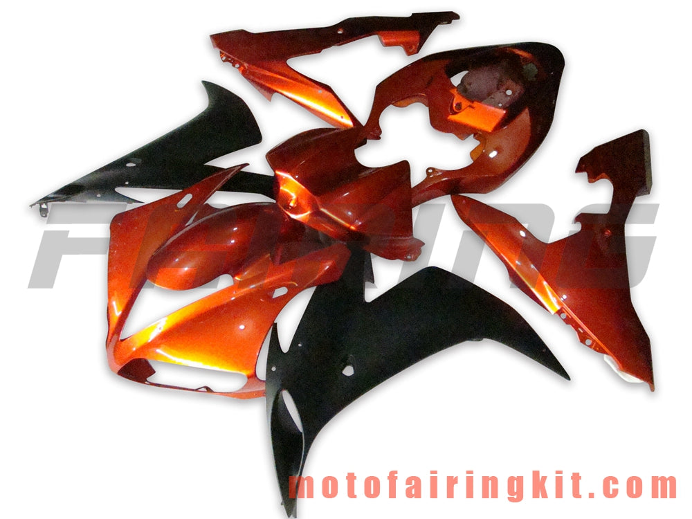 Fairing Kits Fit for YZF-1000 R1 2004 2005 2006 YZF 1000 R1 04 05 06 Plastic ABS Injection Mold Complete Motorcycle Body Aftermarket Bodywork Frame (Orange & Black) B001