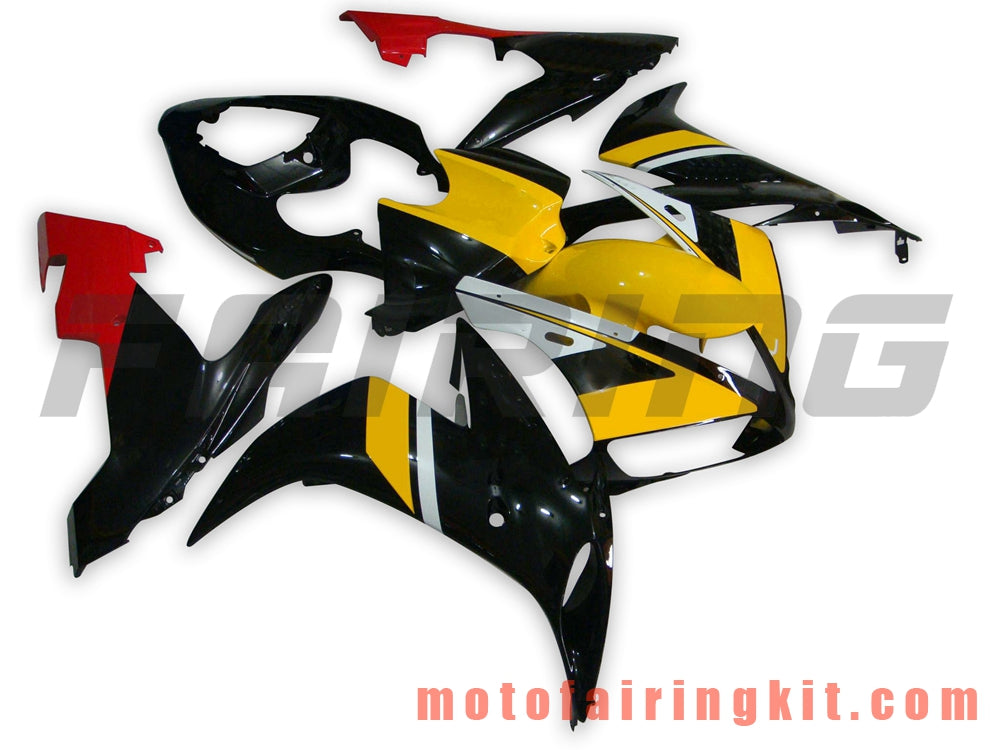 Fairing Kits Fit for YZF-1000 R1 2004 2005 2006 YZF 1000 R1 04 05 06 Plastic ABS Injection Mold Complete Motorcycle Body Aftermarket Bodywork Frame (Black & Yellow) B003