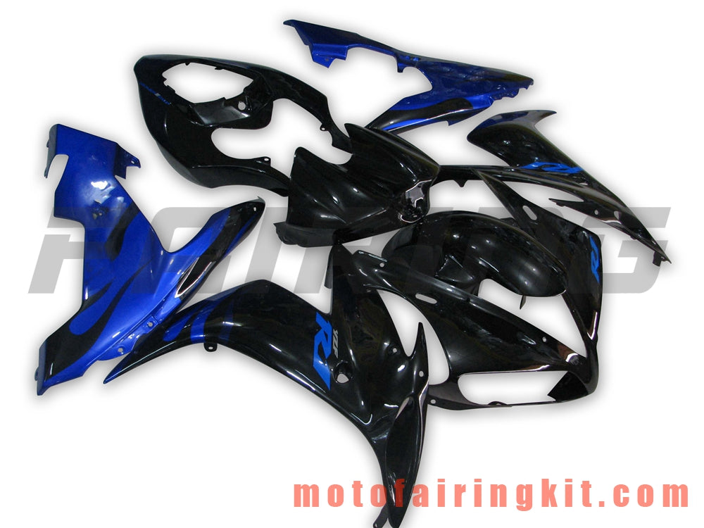 フェアリングキット YZF-1000 R1 2004 2005 2006 YZF 1000 R1 04 05 06 プラスチック ABS 射出成型 完全なオートバイボディ アフターマーケットボディワークフレーム (ブラック &amp; ブルー) B005