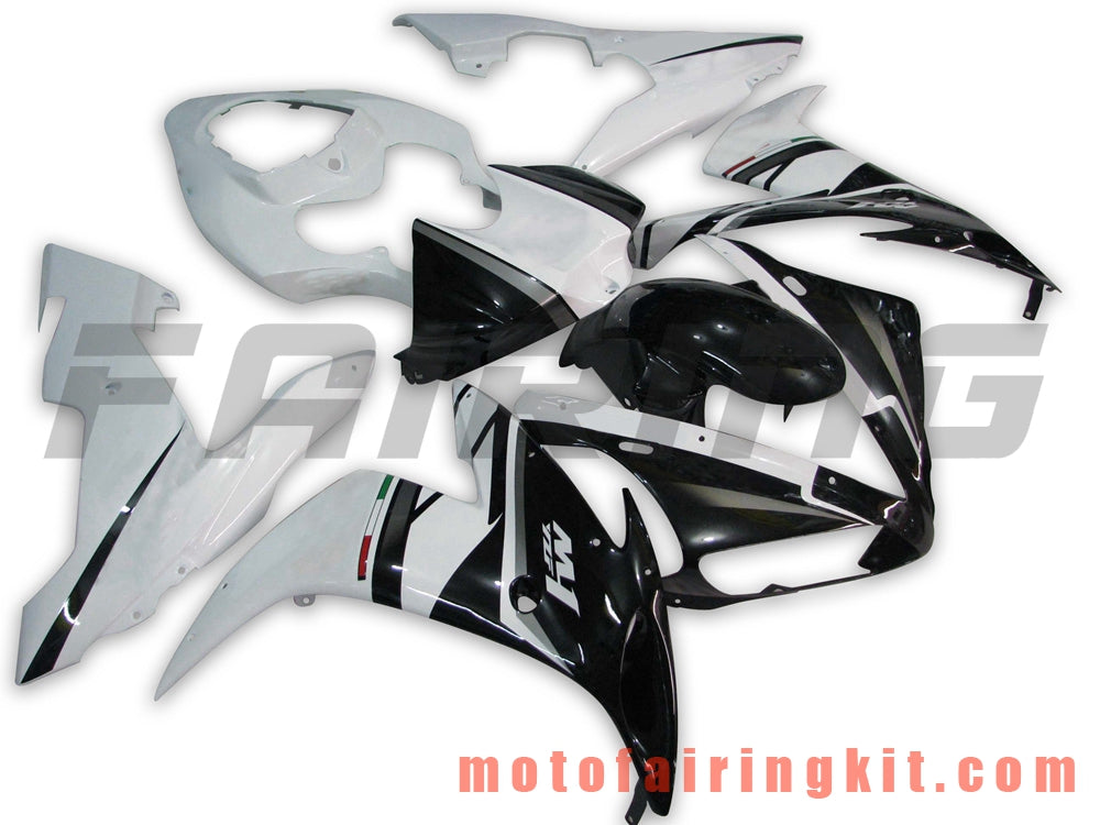 フェアリングキット YZF-1000 R1 2004 2005 2006 YZF 1000 R1 04 05 06 プラスチック ABS 射出成形 完全なオートバイボディ アフターマーケットボディワークフレーム (ブラック &amp; ホワイト) B006