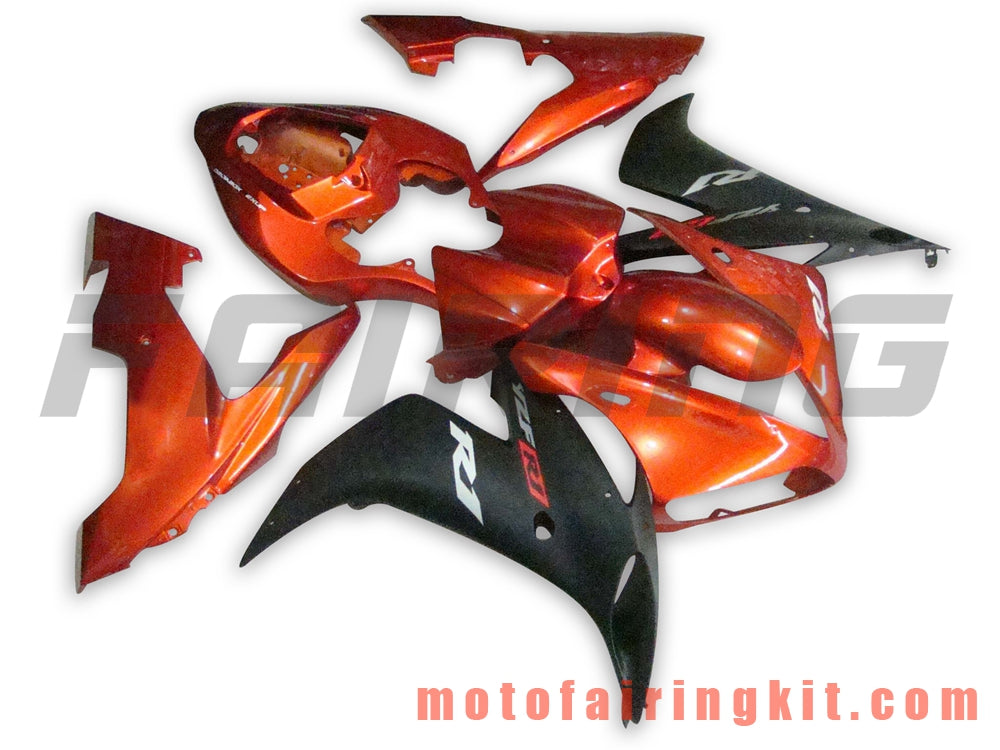 Fairing Kits Fit for YZF-1000 R1 2004 2005 2006 YZF 1000 R1 04 05 06 Plastic ABS Injection Mold Complete Motorcycle Body Aftermarket Bodywork Frame (Orange & Black) B007