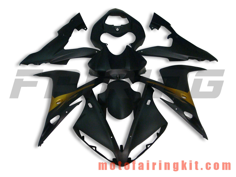 Fairing Kits Fit for YZF-1000 R1 2004 2005 2006 YZF 1000 R1 04 05 06 Plastic ABS Injection Mold Complete Motorcycle Body Aftermarket Bodywork Frame (Black) B008