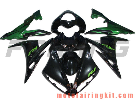 Fairing Kits Fit for YZF-1000 R1 2004 2005 2006 YZF 1000 R1 04 05 06 Plastic ABS Injection Mold Complete Motorcycle Body Aftermarket Bodywork Frame (Green & Black) B011