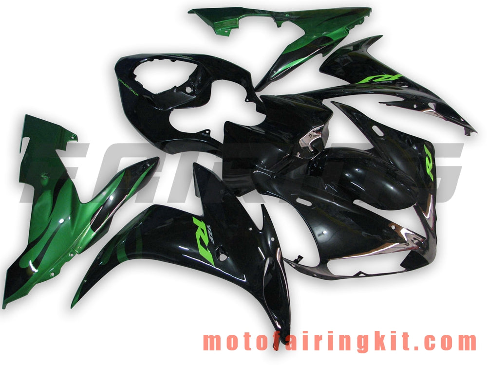 Fairing Kits Fit for YZF-1000 R1 2004 2005 2006 YZF 1000 R1 04 05 06 Plastic ABS Injection Mold Complete Motorcycle Body Aftermarket Bodywork Frame (Green & Black) B011