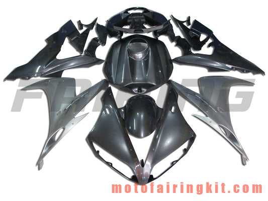 Fairing Kits Fit for YZF-1000 R1 2004 2005 2006 YZF 1000 R1 04 05 06 Plastic ABS Injection Mold Complete Motorcycle Body Aftermarket Bodywork Frame (Gray & Silver) B012