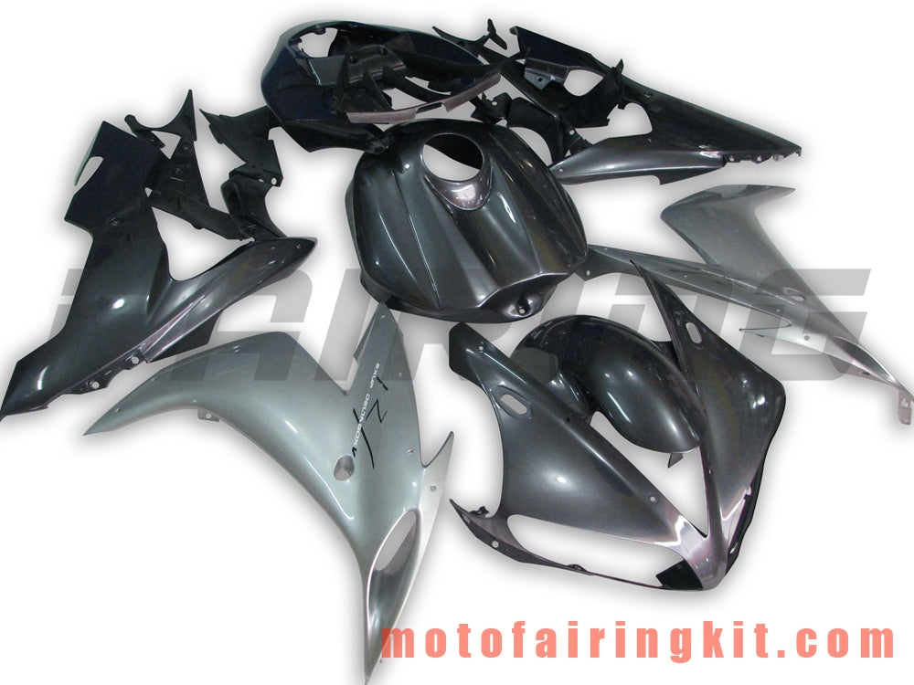 Fairing Kits Fit for YZF-1000 R1 2004 2005 2006 YZF 1000 R1 04 05 06 Plastic ABS Injection Mold Complete Motorcycle Body Aftermarket Bodywork Frame (Gray & Silver) B012