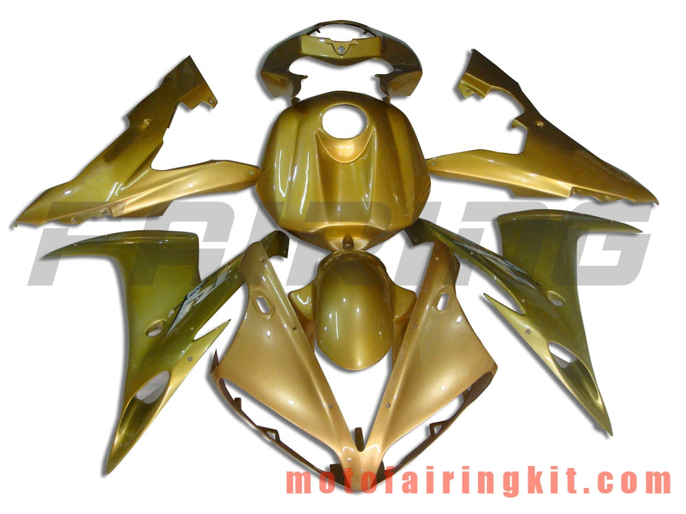 Fairing Kits Fit for YZF-1000 R1 2004 2005 2006 YZF 1000 R1 04 05 06 Plastic ABS Injection Mold Complete Motorcycle Body Aftermarket Bodywork Frame (Gold) B014