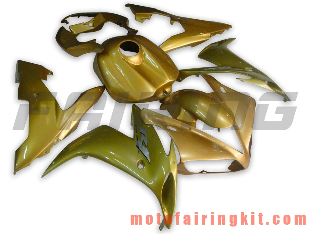 Fairing Kits Fit for YZF-1000 R1 2004 2005 2006 YZF 1000 R1 04 05 06 Plastic ABS Injection Mold Complete Motorcycle Body Aftermarket Bodywork Frame (Gold) B014