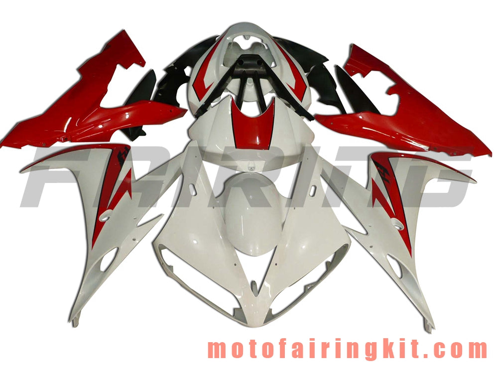 Fairing Kits Fit for YZF-1000 R1 2004 2005 2006 YZF 1000 R1 04 05 06 Plastic ABS Injection Mold Complete Motorcycle Body Aftermarket Bodywork Frame (White & Red) B019