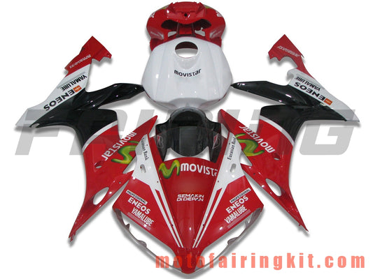 フェアリングキット YZF-1000 R1 2004 2005 2006 YZF 1000 R1 04 05 06 プラスチック ABS 射出成型 完全なオートバイボディ アフターマーケットボディワークフレーム (レッド &amp; ホワイト) B023