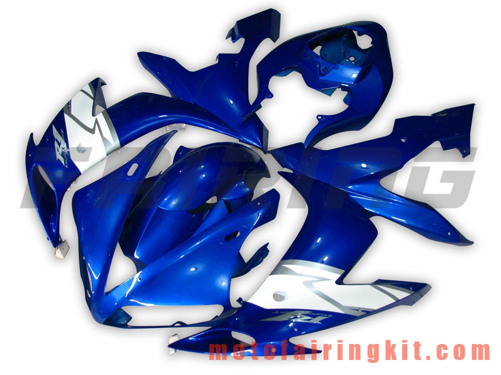 Fairing Kits Fit for YZF-1000 R1 2004 2005 2006 YZF 1000 R1 04 05 06 Plastic ABS Injection Mold Complete Motorcycle Body Aftermarket Bodywork Frame (Blue & White) B026