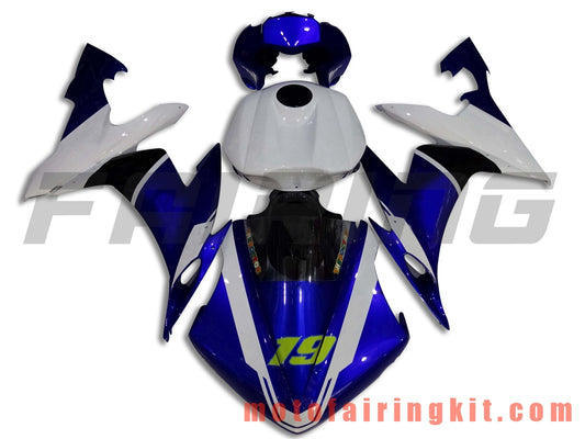 Fairing Kits Fit for YZF-1000 R1 2004 2005 2006 YZF 1000 R1 04 05 06 Plastic ABS Injection Mold Complete Motorcycle Body Aftermarket Bodywork Frame (Blue & Black) B027