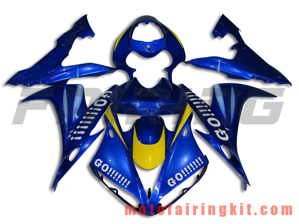 フェアリングキット YZF-1000 R1 2004 2005 2006 YZF 1000 R1 04 05 06 プラスチック ABS 射出成型 完全なオートバイボディ アフターマーケットボディワークフレーム (ブルー &amp; イエロー) B030