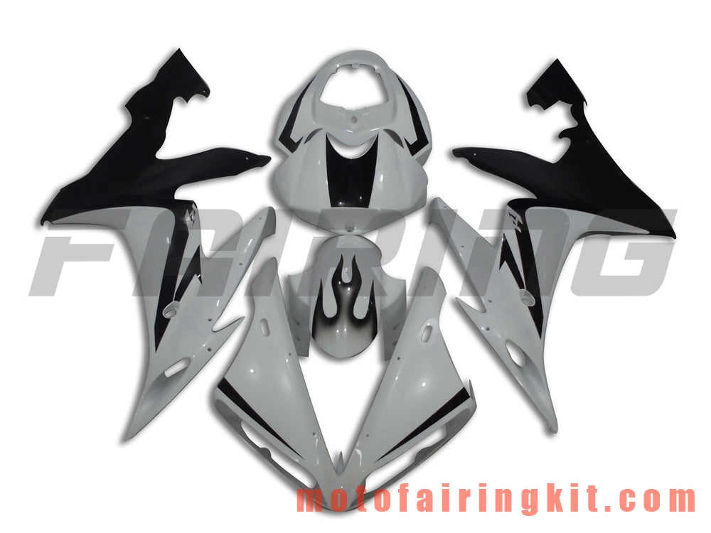 Fairing Kits Fit for YZF-1000 R1 2004 2005 2006 YZF 1000 R1 04 05 06 Plastic ABS Injection Mold Complete Motorcycle Body Aftermarket Bodywork Frame (White & Black) B031