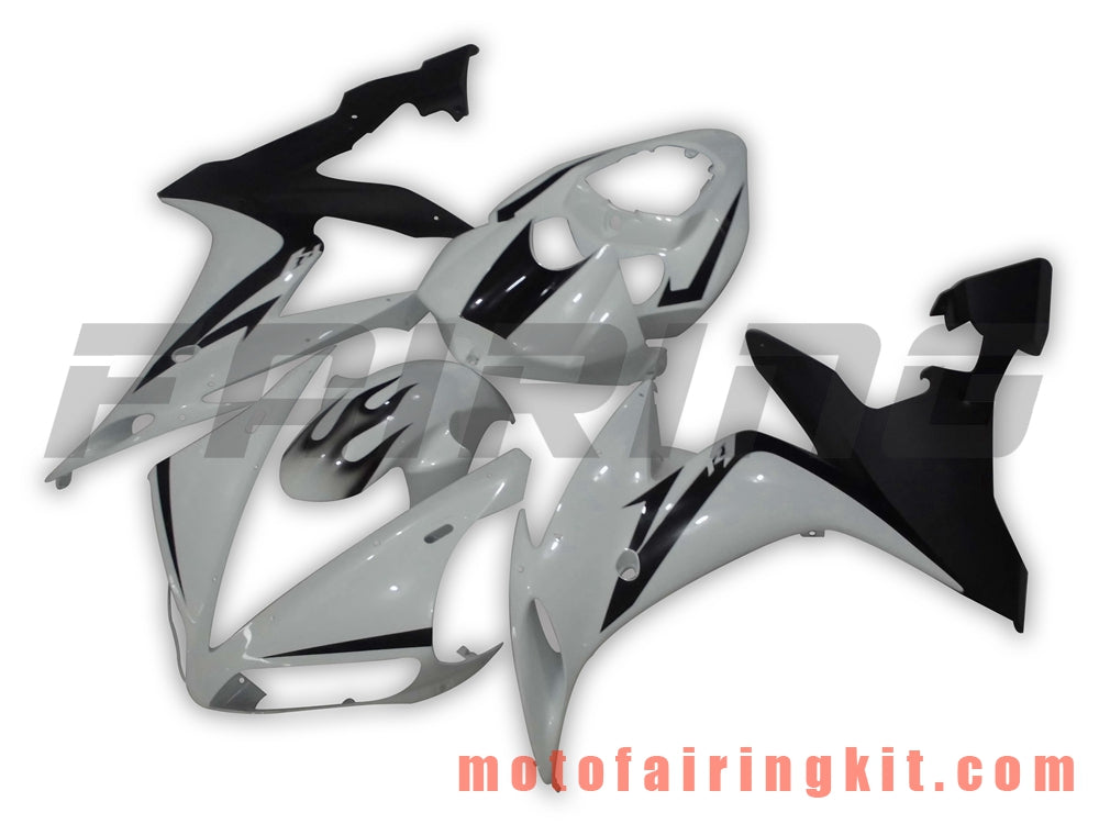 Fairing Kits Fit for YZF-1000 R1 2004 2005 2006 YZF 1000 R1 04 05 06 Plastic ABS Injection Mold Complete Motorcycle Body Aftermarket Bodywork Frame (White & Black) B031