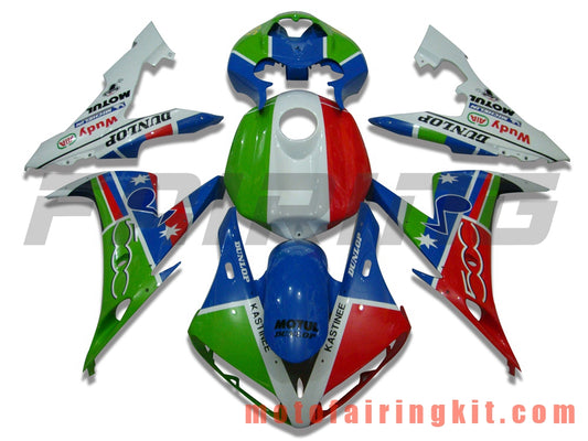 Fairing Kits Fit for YZF-1000 R1 2004 2005 2006 YZF 1000 R1 04 05 06 Plastic ABS Injection Mold Complete Motorcycle Body Aftermarket Bodywork Frame (Green & Red) B033