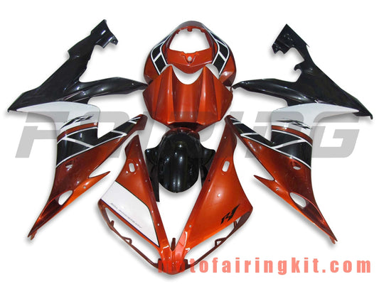 Fairing Kits Fit for YZF-1000 R1 2004 2005 2006 YZF 1000 R1 04 05 06 Plastic ABS Injection Mold Complete Motorcycle Body Aftermarket Bodywork Frame (Orange & Black) B034