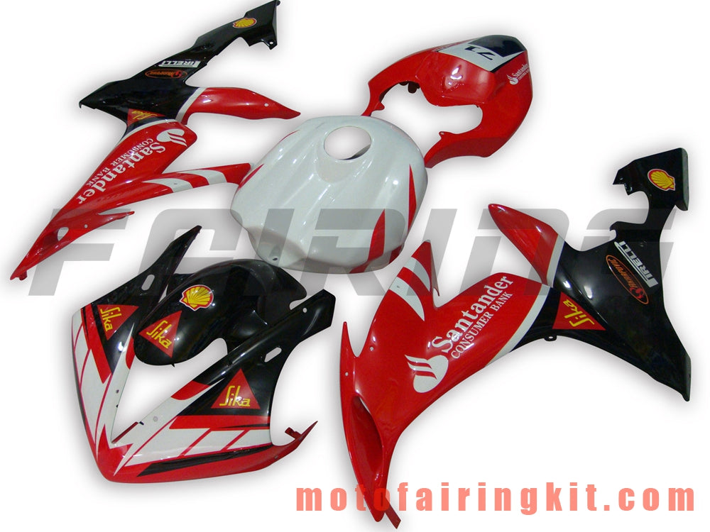 Fairing Kits Fit for YZF-1000 R1 2004 2005 2006 YZF 1000 R1 04 05 06 Plastic ABS Injection Mold Complete Motorcycle Body Aftermarket Bodywork Frame (Red & Black) B035