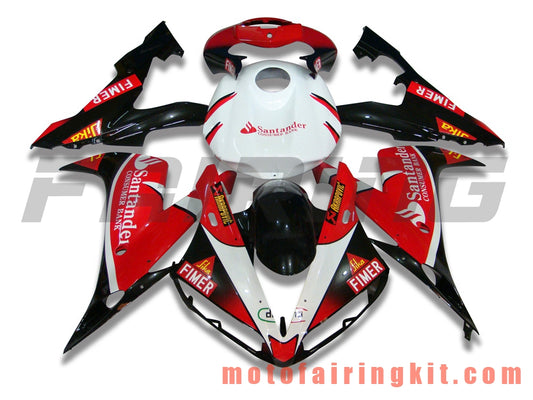 Fairing Kits Fit for YZF-1000 R1 2004 2005 2006 YZF 1000 R1 04 05 06 Plastic ABS Injection Mold Complete Motorcycle Body Aftermarket Bodywork Frame (Red & White) B036