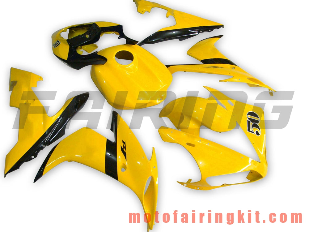 Kits de carenado aptos para YZF-1000 R1 2004 2005 2006 YZF 1000 R1 04 05 06 Molde de inyección de plástico ABS Carrocería completa para motocicleta Carrocería del mercado de accesorios Marco (amarillo y negro) B037