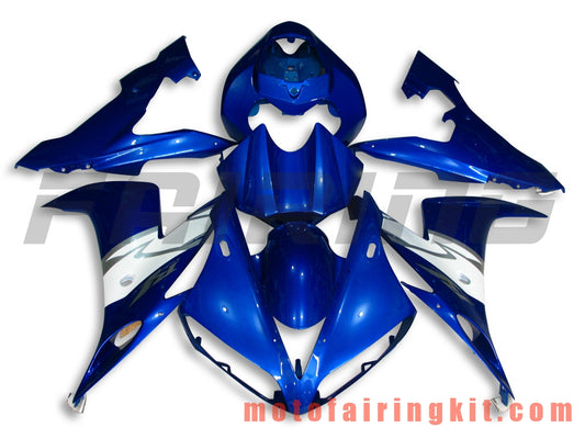 Fairing Kits Fit for YZF-1000 R1 2004 2005 2006 YZF 1000 R1 04 05 06 Plastic ABS Injection Mold Complete Motorcycle Body Aftermarket Bodywork Frame (Blue & White) B038