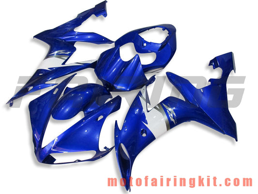 Fairing Kits Fit for YZF-1000 R1 2004 2005 2006 YZF 1000 R1 04 05 06 Plastic ABS Injection Mold Complete Motorcycle Body Aftermarket Bodywork Frame (Blue & White) B039