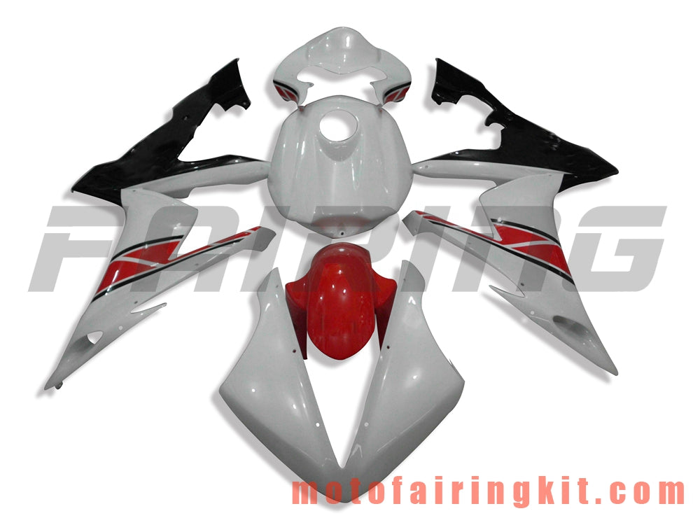 Fairing Kits Fit for YZF-1000 R1 2004 2005 2006 YZF 1000 R1 04 05 06 Plastic ABS Injection Mold Complete Motorcycle Body Aftermarket Bodywork Frame (White & Red) B040