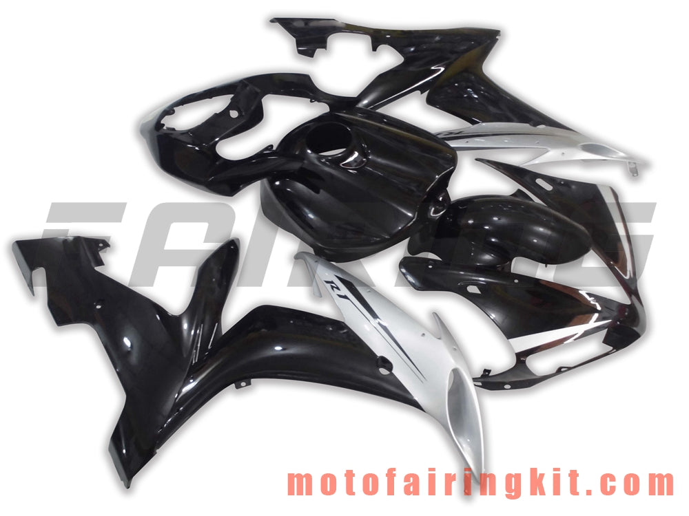 Fairing Kits Fit for YZF-1000 R1 2004 2005 2006 YZF 1000 R1 04 05 06 Plastic ABS Injection Mold Complete Motorcycle Body Aftermarket Bodywork Frame (Black & Silver) B043