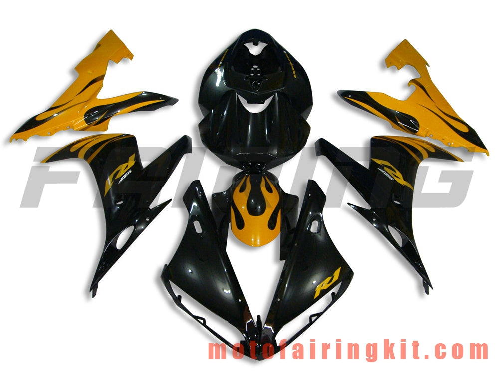 Kits de carenado aptos para YZF-1000 R1 2004 2005 2006 YZF 1000 R1 04 05 06 Molde de inyección de plástico ABS Carrocería completa para motocicleta Marco de carrocería de posventa (negro y amarillo) B044