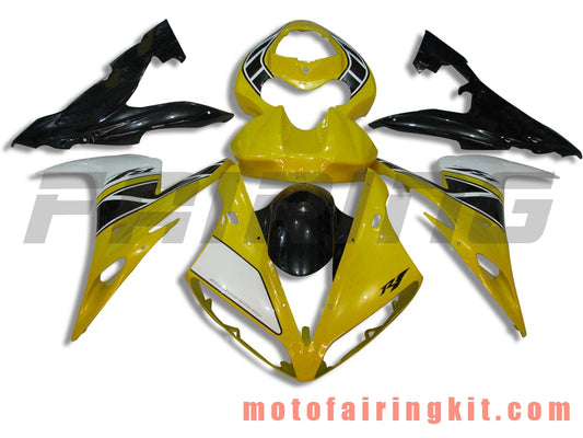 Fairing Kits Fit for YZF-1000 R1 2004 2005 2006 YZF 1000 R1 04 05 06 Plastic ABS Injection Mold Complete Motorcycle Body Aftermarket Bodywork Frame (Yellow & Black) B050