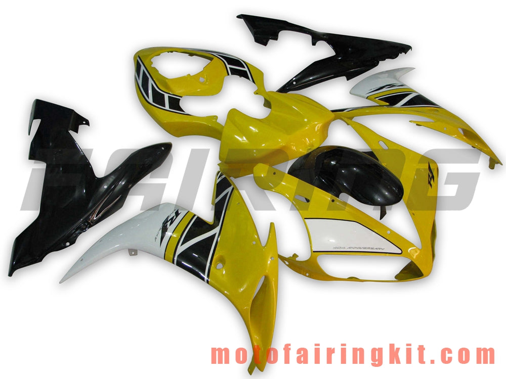 Fairing Kits Fit for YZF-1000 R1 2004 2005 2006 YZF 1000 R1 04 05 06 Plastic ABS Injection Mold Complete Motorcycle Body Aftermarket Bodywork Frame (Yellow & Black) B050